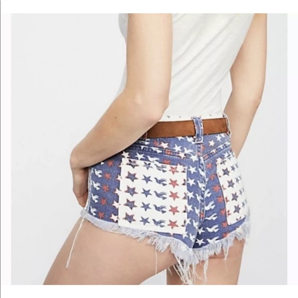 Free people starry eyed cut off festival shorts